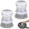 Starvortex 2 Pezzi Spazzole Piatti con Dispenser di Sapone, Spazzola per Piatti Ricaricabili per Lavaggio con Dispenser di Liquido, Spazzola Lavapiatti Trasparenti per Lavello da Cucina, Padella, Pentola