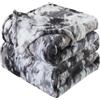 HOZY Coperta Plaid Pile, Coperta Matrimoniale 230 x 270 cm Flanella, Coperta Divano Super Grande Caldo Morbida - Tie Dye Grigio