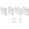 10 Paia Ganci A Tacco Francese In Alluminio 5,1 Cm | Kit Appendere Con Viti Per Specchi E Cornici - 5