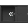 Elleci Lavello Elleci Incasso 1 vasca 79×50 Unico 300 Granitek Nero LGU30040