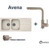 Elleci Lavello Elleci Master 500 116x50 Avena Granitek + Miscelatore cucina Elleci monocomando doccetta estraibile Avena Granitek