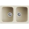 Elleci Lavello 79x50 cm bianco antico in granito con 2 vasche | Elleci Master 350 LGM35062