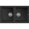 Elleci Lavello cucina nero 86x51 cm 2 vasche da incasso in Granitek | Elleci Best 450 LGB45040