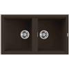 Elleci Lavello cucina marrone 86x51 cm 2 vasche da incasso in Granitek | Elleci Best 450 LGB45078