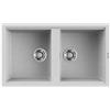 Elleci Lavello cucina grigio 86x51 cm 2 vasche da incasso in Granitek | Elleci Best 450 LMB45079