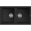 Elleci Lavello cucina nero black assoluto 860 x 510 2 vasche da incasso in Keratek Plus | Elleci Best 450 LKB45086