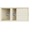 Elleci Lavello cucina bianco antico 100x51 cm 1 vasca e mezza da incasso in Granitek | Elleci Best 475 LGB47562