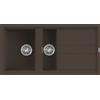 Elleci Lavello cucina espresso marrone 100x51 cm 1 vasca e mezza da incasso in Granitek | Elleci Best 475 LGB47578