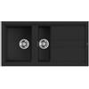 Elleci Lavello cucina nero 100x51 cm 1 vasca e mezza da incasso in Keratek Plus | Elleci Best 475 LKB47586