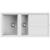 Elleci Lavello cucina bianco 100x51 cm 1 vasca e mezza da incasso in Keratek Plus | Elleci Best 475 LKB47596