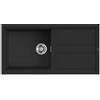 Elleci Lavello cucina nero 100x51 cm 1 vasca da incasso in Keratek Plus | Elleci Best 480 LKB48086