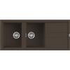 Elleci Lavello cucina marrone 116x51 cm 2 vasche da incasso in Granitek | Elleci Best 500 LGB50078
