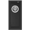 Elleci Lavello Elleci Incasso 1 vasca 20x44 Quadra 50 Sottotop Granitek Nero LGQ05040BSO