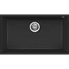 Elleci Lavello 1 vasca 75x45cm sottotop nero da incasso in Keratek Plus Elleci Quadra LKQ13086BSO