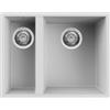 Elleci Lavello Elleci Incasso 2 vasche 56x44 Quadra 150 Sottotop Granitek Bianco LGQ15068BSO