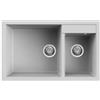 Elleci Lavello Elleci Incasso 2 vasche 81,5x50 Quadra 440 Granitek Nuvola LMQ44079