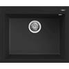 Elleci Lavello Elleci Incasso 1 vasca 61x50 Quadra 110 Keratek Plus Nero Black Assoluto LKQ11086