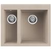Elleci Lavello Elleci Incasso 2 vasche 59x50 Quadra 150 Granitek Avena LGQ15051