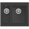 Elleci Lavello Elleci Incasso 2 vasche 59x50 Quadra 150 Granitek Antracite LGQ15059