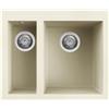 Elleci Lavello Elleci Incasso 2 vasche 59x50 Quadra 150 Granitek Bianco Antico LGQ15062
