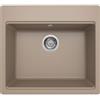 Quareco Lavello tortora 1 vasca per cucina in granito base 60 da incasso Light QLL060TO
