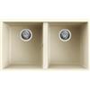 Elleci Lavello Elleci Incasso 2 vasche 76x43,5 Quadra 350 Sottotop Granitek Bianco Antico LGQ35062BSO