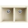 Elleci Lavello Elleci Incasso 2 vasche 79x50 Quadra 350 Granitek Bianco Antico LGQ35062