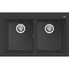 Elleci Lavello Granitek Antracite 79x50cm 2 vasche | Elleci Quadra 350 LGQ35059