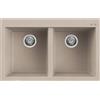 Elleci Lavello Elleci Incasso 2 vasche 79x50 Quadra 350 Granitek Avena LGQ35051