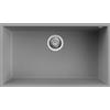 Elleci Lavello Elleci Incasso 1 vasca 76x44 Quadra 130 Sottotop Granitek Grigio Cemento LGQ13048BSO