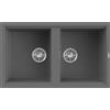 Elleci Lavello cucina 2 vasche 86x51 cm in Keratek Plus Grigio Dark Grey | Elleci Best 450 LKB45099