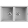 Elleci Lavello cucina 2 vasche 86x51 cm in Keratek Plus Grigio Light Grey | Elleci Best 450 LKB45097