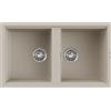 Elleci Lavello cucina 2 vasche 86x51 cm in Keratek Plus Champagne | Elleci Best 450 LKB45095