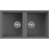 Elleci Lavello cucina 2 vasche 83,6x48,8 cm sottotop in Keratek Plus Grigio Dark Grey | Elleci Best 450 LKB45099BSO