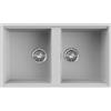 Elleci Lavello cucina 2 vasche 83,6x48,8 cm sottotop in Keratek Plus Grigio Light Grey | Elleci Best 450 LKB45097BSO