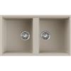 Elleci Lavello cucina 2 vasche 83,6x48,8 cm sottotop in Keratek Plus Champagne | Elleci Best 450 LKB45095BSO