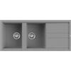 Elleci Lavello Elleci Incasso 2 vasche 116x51 Best 500 Granitek Grigio Cemento LGB50048