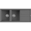 Elleci Lavello cucina 2 vasche 116x51 cm da incasso in Keratek Plus Grigio Dark Grey | Elleci Best 500 LKB50099