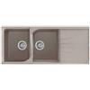 Elleci Lavello Elleci Incasso 2 vasche 116x50 Ego 500 Granitek Grigio Tortora LGE50043