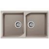Elleci Lavello Elleci Incasso 2 vasche 86x50 Ego 450 Granitek Grigio Tortora LGE45043