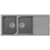 Elleci Lavello Elleci Incasso 2 vasche 116x50 Ego 500 Granitek Grigio Cemento LGE50048