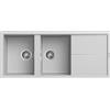 Elleci Lavello Elleci Incasso 2 vasche 116x50 Unico 500 Granitek Nuvola LMU50079