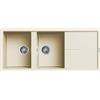 Elleci Lavello Elleci Incasso 2 vasche 116x50 Unico 500 Granitek Bianco Antico LGU50062