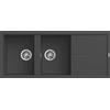 Elleci Lavello Elleci Incasso 2 vasche 116x50 Unico 500 Granitek Antracite LGU50059