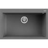 Elleci Lavello Elleci Incasso 1 vasca 79x50 Quadra 130 Keratek Plus Grigio Dark Grey LKQ13099