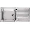 Elleci Lavello Elleci Incasso 1 vasca 100x50 Vasca a Sinistra Sky 480 Satinata Acciaio/Inox LIK480SACSX