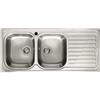 Elleci Lavello Elleci Incasso 2 vasche 116x50 Sky 500 Vasche a Sinistra Satinata Acciaio/Inox LIK500SACSX