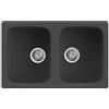 Elleci Lavello Elleci Incasso 2 vasche 79x50 Master 350 Granitek Antracite LGM35059