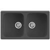 Elleci Lavello Elleci Incasso 2 vasche 86x50 Master 450 Granitek Antracite LGM45059