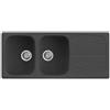 Elleci Lavello Elleci Incasso 2 vasche 116x50 Master 500 Granitek Antracite LGM50059